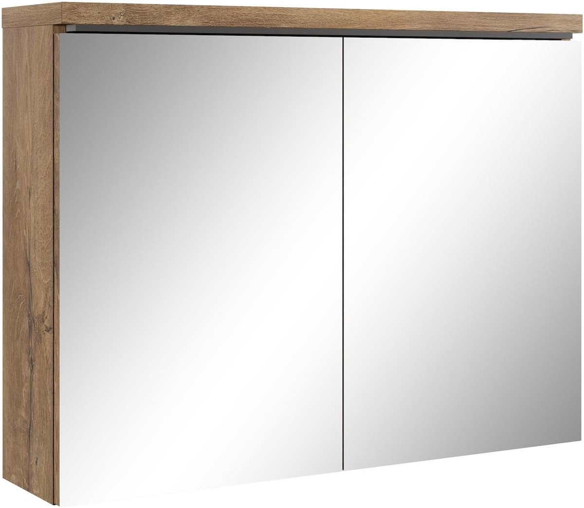 Spiegelkast Paso 80 x 60cm Eiken - kast spiegelkast spiegel badkamer badkamermeubel