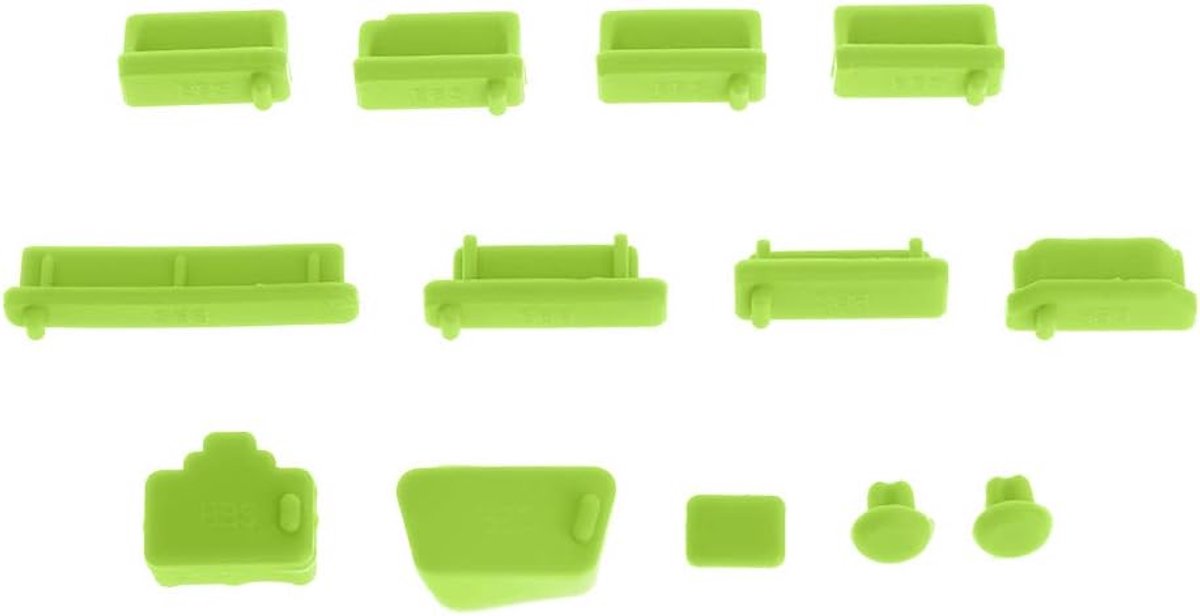 13 stuks anti-stofpluggen zachte siliconen datapoort USB-beschermer set laptopaansluitingen dus