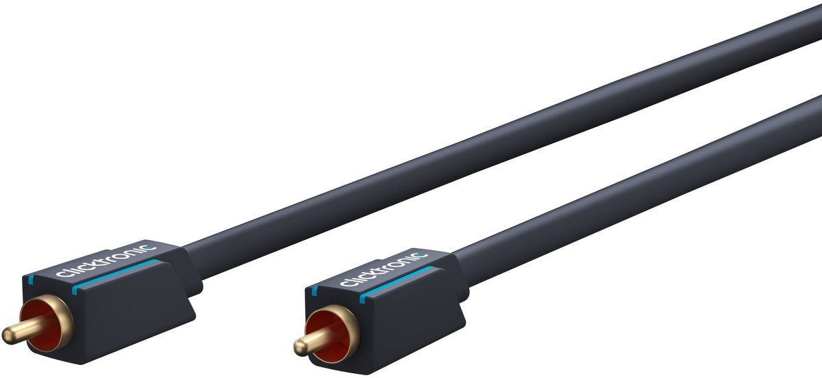 Clicktronic RCA kabel, mono, Premium kabel | 1x cinch stekker 1x cinch stekker | 3,0 m | OFC binnengeleider