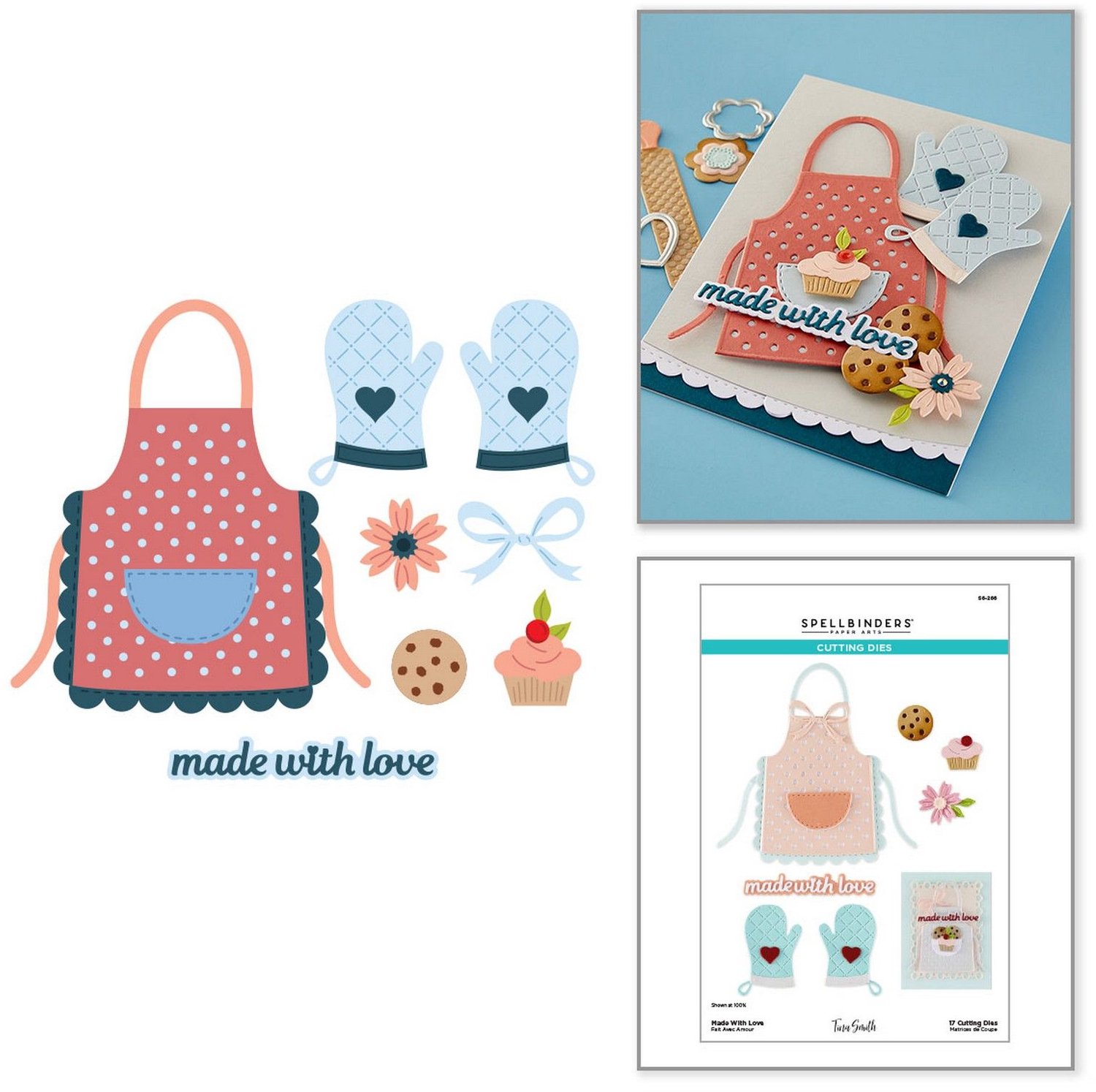 Spellbinders Snijmallen - Made With Love - 17 st.