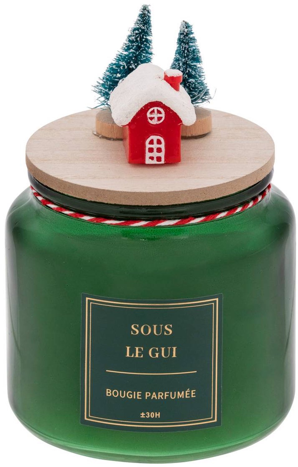Feeric lights & Christmas Geurkaars met versierde deksel, 330 g vert
