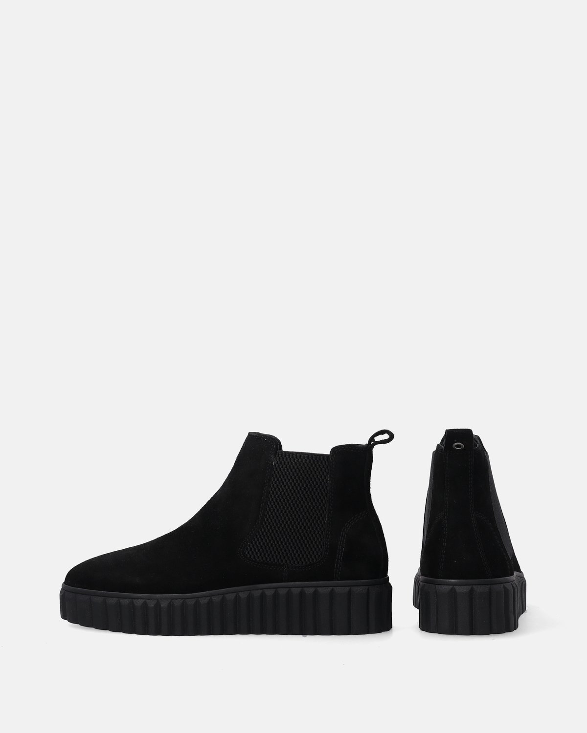 Dames Chelsea boots - Suède - Lage plateauzool - Hakhoogte 4 cm - Maat 40