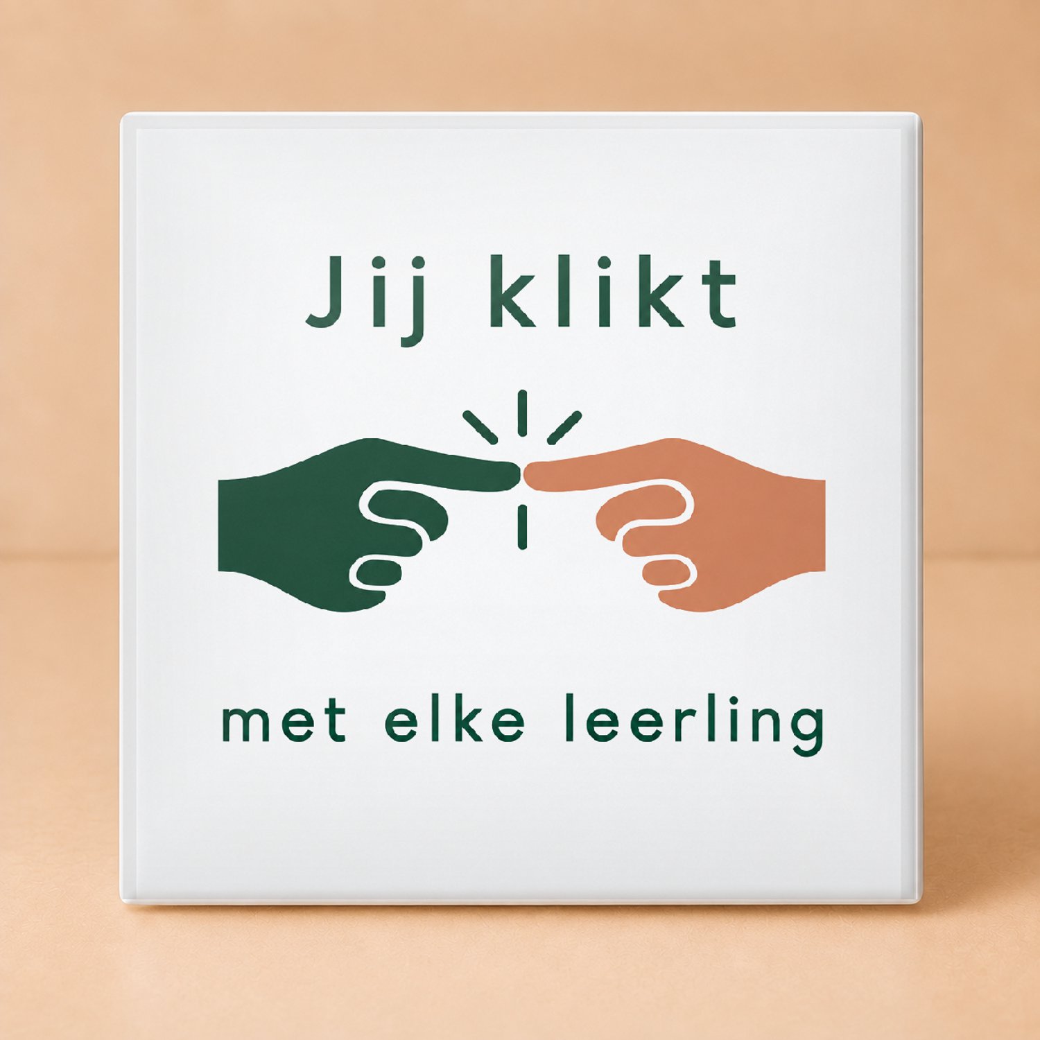 Bedruk King Retro stijlvolle De AI-wijze meester Tegel – Speelse jaren 70 decoratie voor leraren en onderwijsfans - 15 x 15 cm Wit