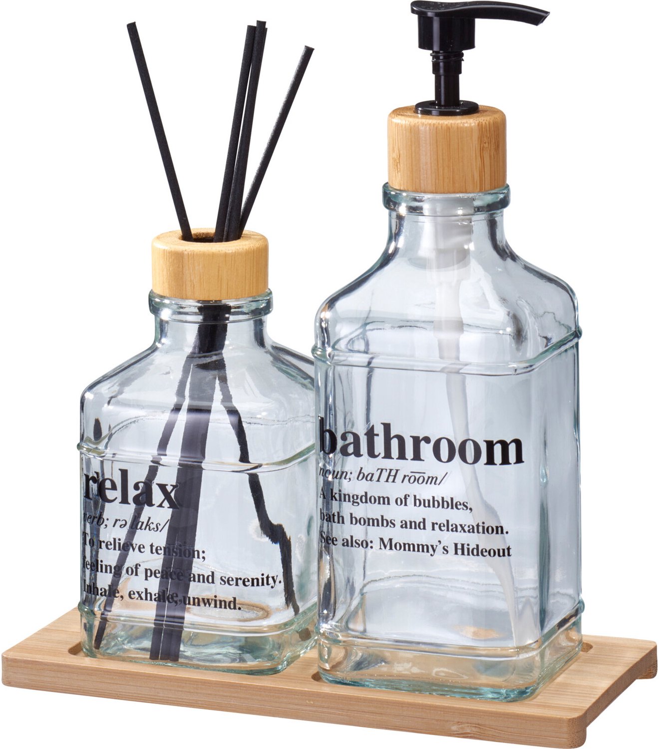 Bathroom Solutions - Geurdiffuser met stokjes + container voor lichaamsbalsem GILO