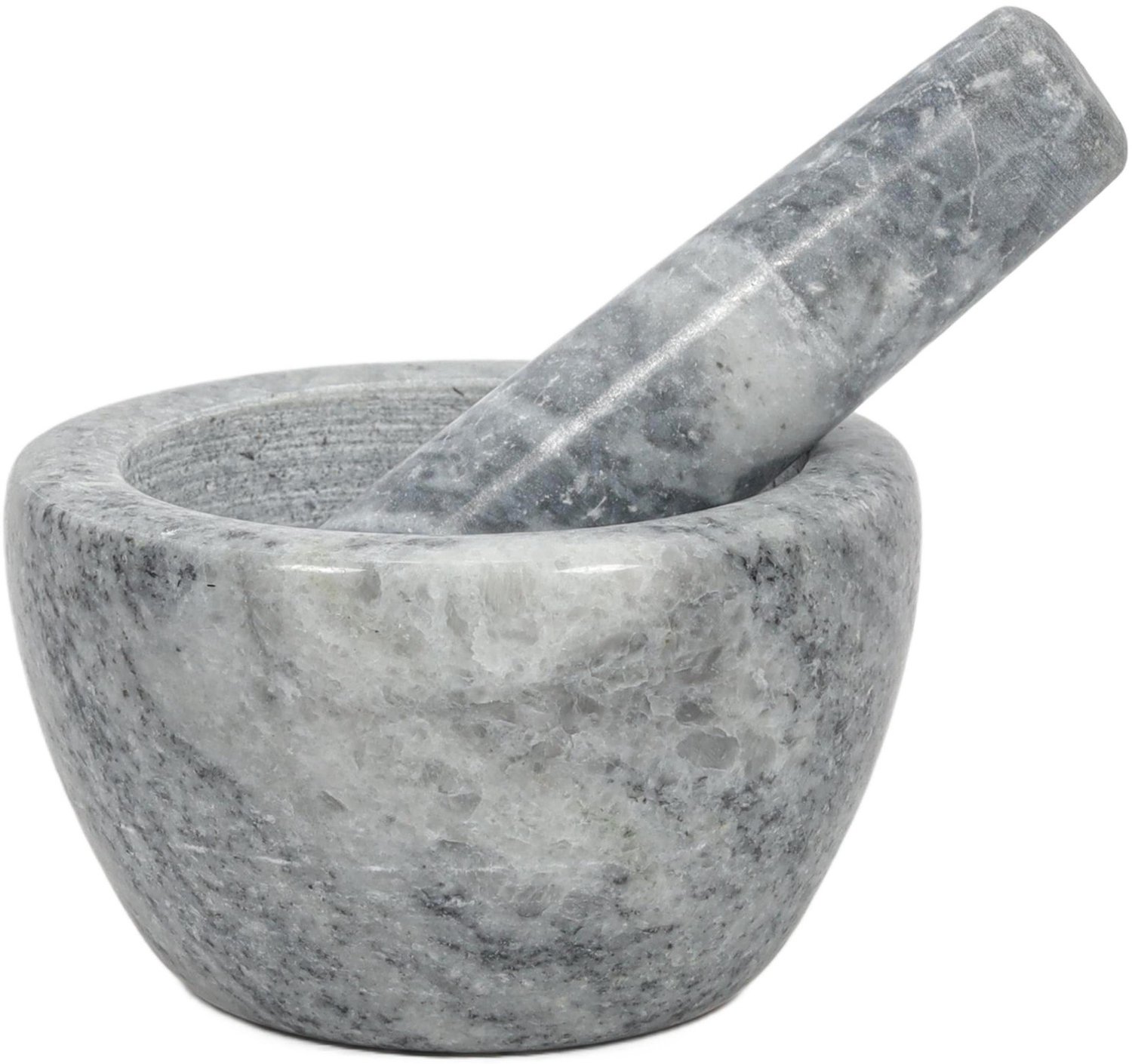 EH Excellent Houseware - Marmeren vijzel LUNO, Ø 10 cm - grijs
