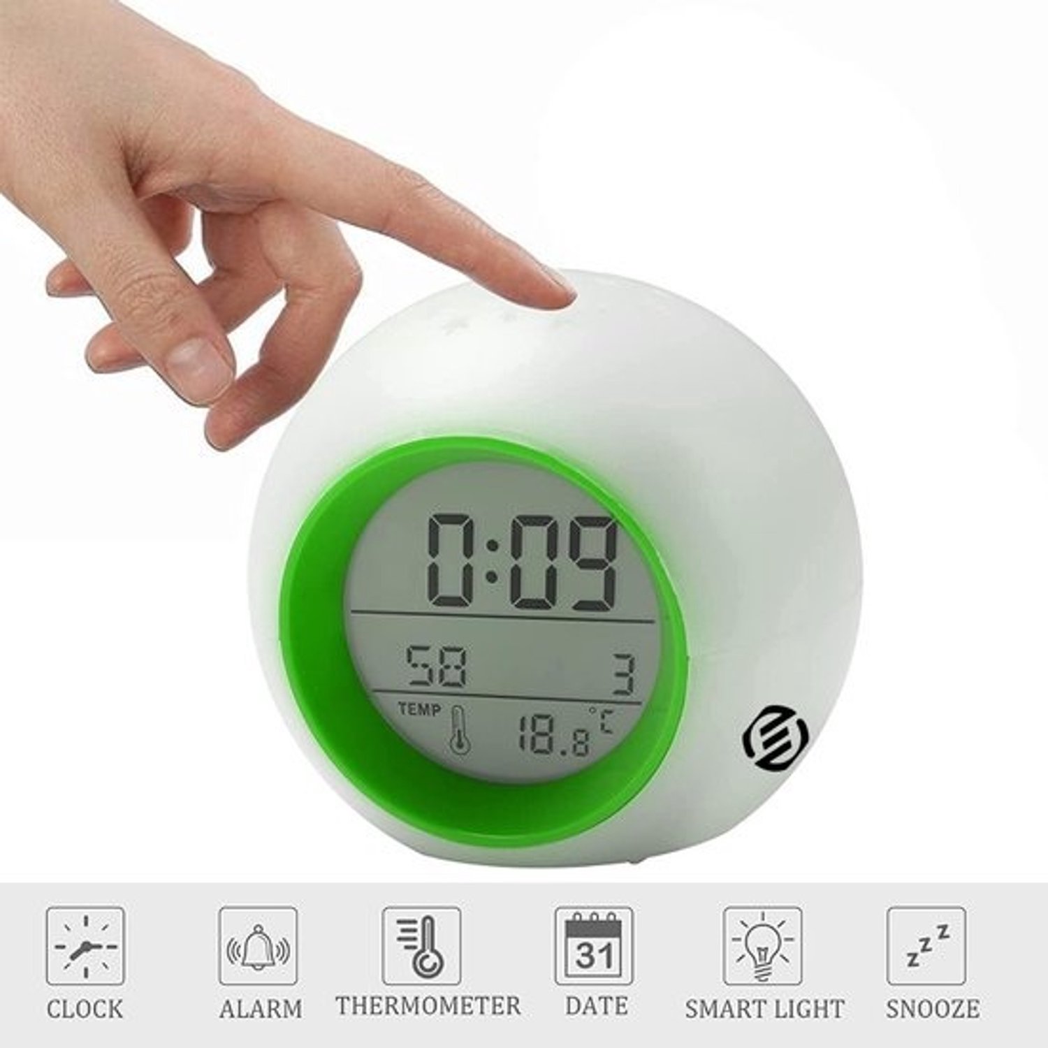 Equivera - slaaptrainer - Slaaptrainer voor kinderen - Slaapwekker - Kinderwekker - Nachtlampje - Digitale wekker