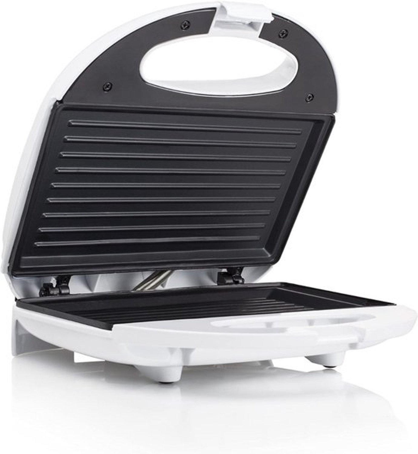 Croque monsieur-toestel - Tostiapparaat - Instelbare temperatuur - Vergrendelclip - Tosti-ijzer - Uitklapbare contactgrill - Klein tostiapparaat voor 2 tosti's - Paninigrill - Antiaanbaklaag - Sandwichmaker