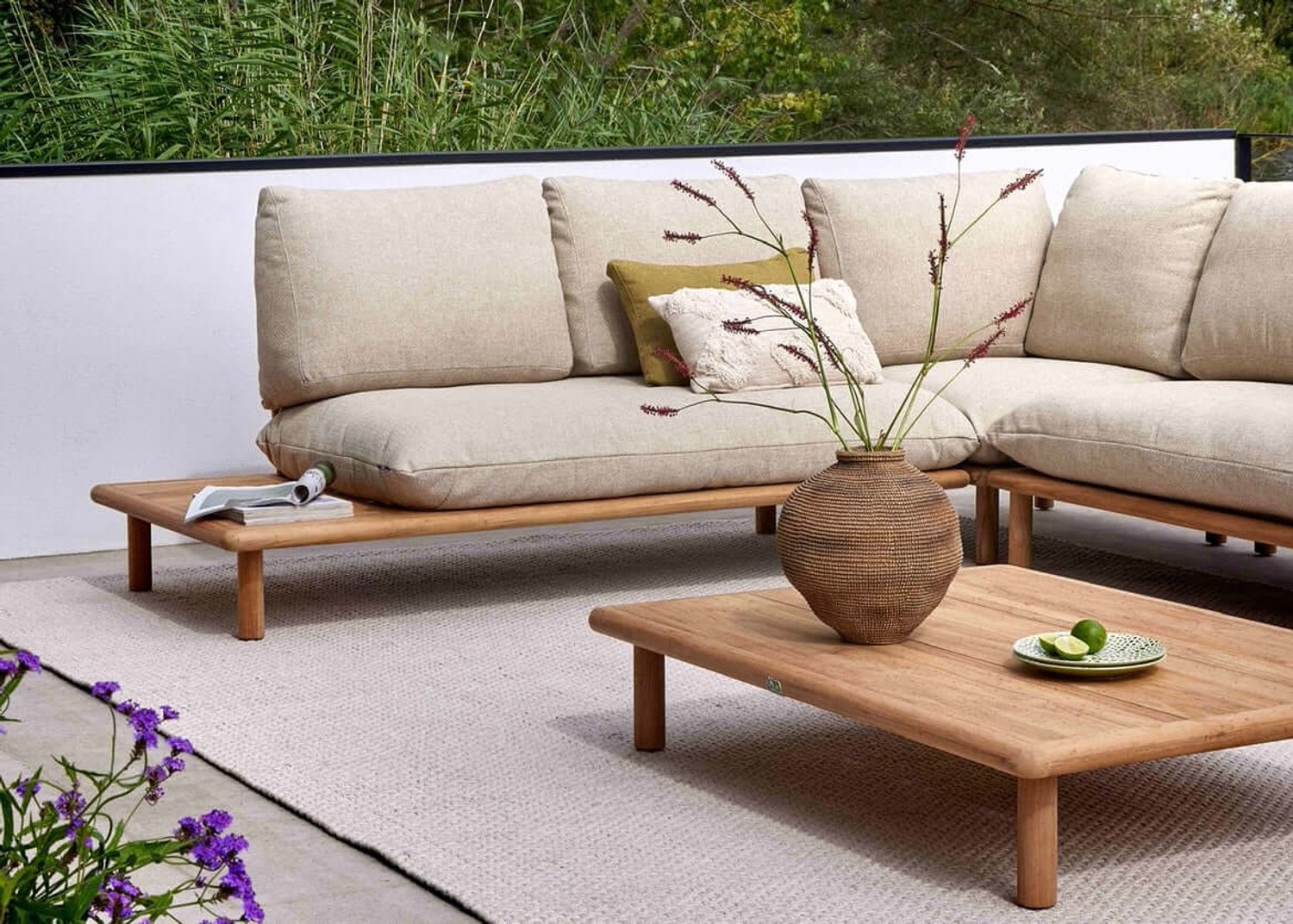 Apple Bee Sling Salontafel 120x85 cm - Teak - Robuuste Loungetafel