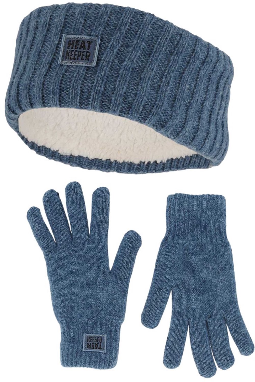 Heatkeeper Dames Winter Thermo Set - Hoofband + Handschoenen - Denim - One Size