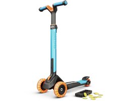 BERG Nexo Kinderstep - Step 3 wielen - Vanaf 2 jaar - Opvouwbaar - In hoogte verstelbaar - Incl. Magneetdeck + LED wielen - Blauw