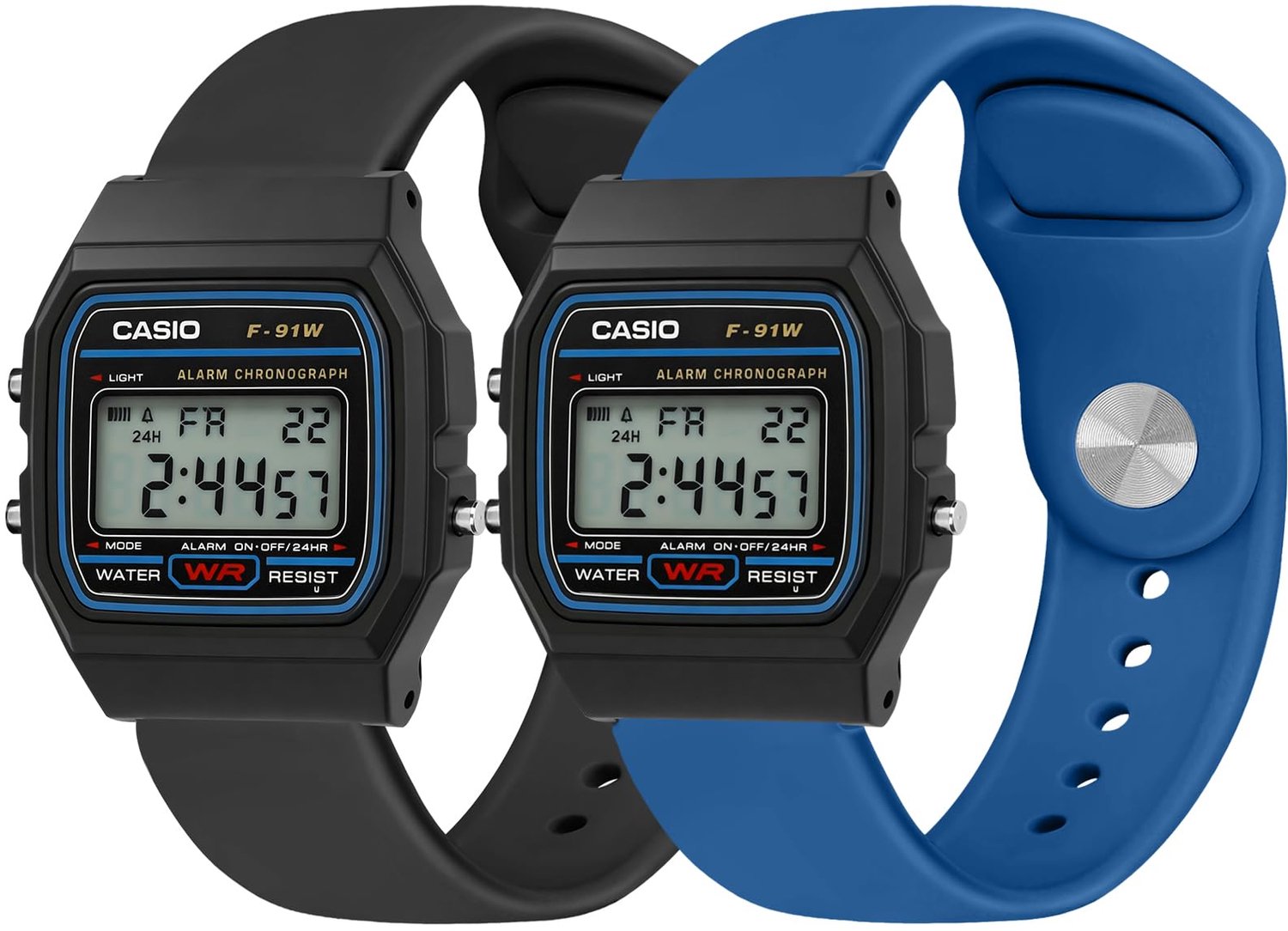 Siliconen armband 18 mm - snelsluiting - universeel voor smartwatch - stijlvol en comfortabel - m-winkel