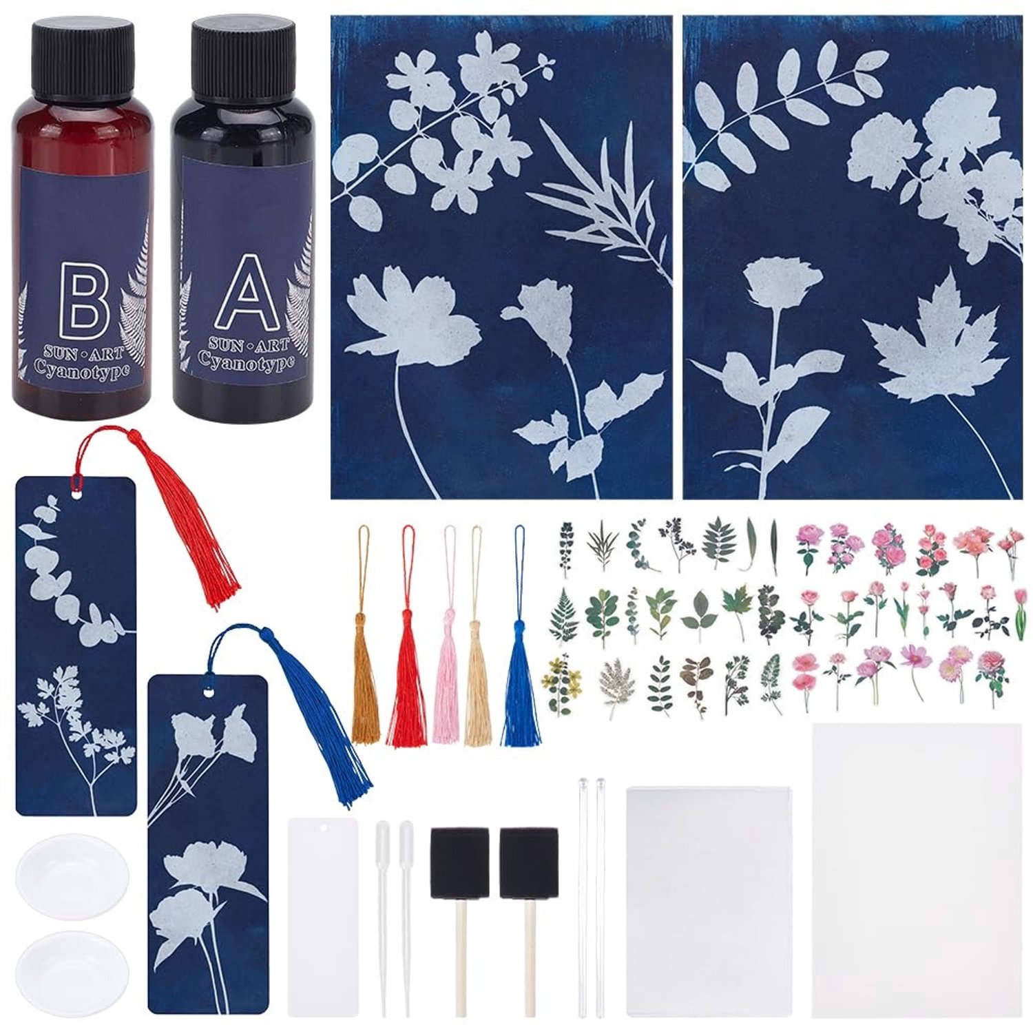 Famanu – Zonnedruk papier set voor kunstprojecten inclusief fles en map