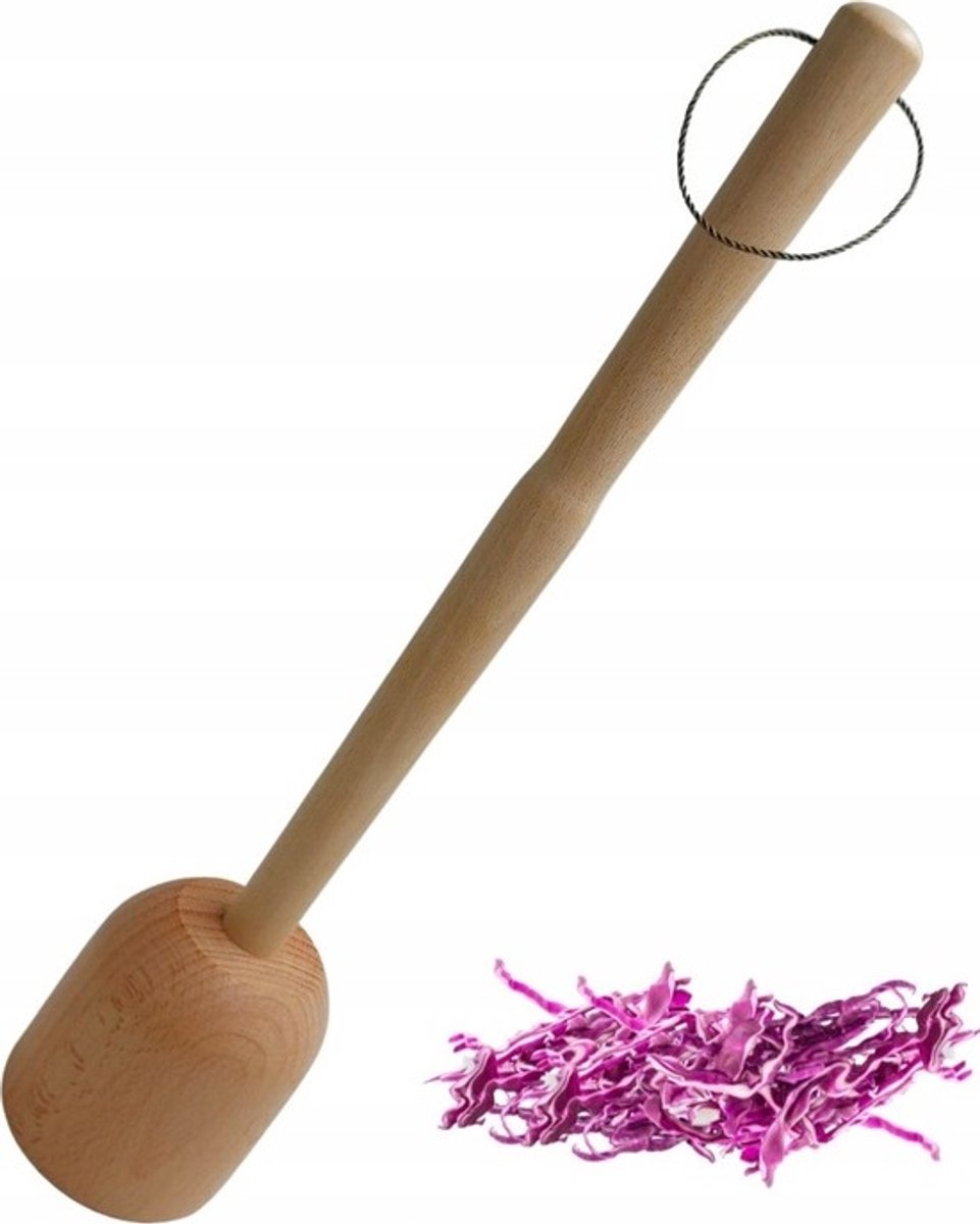 Houten Koolstamper - 42cm - Massief Beukenhout