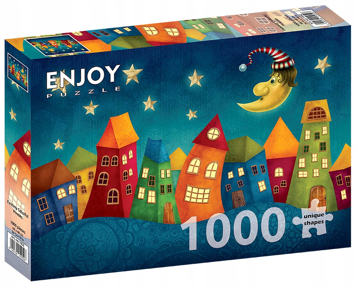 Enjoy Puzzel 1000 Stukjes - Kleurrijke Huizen