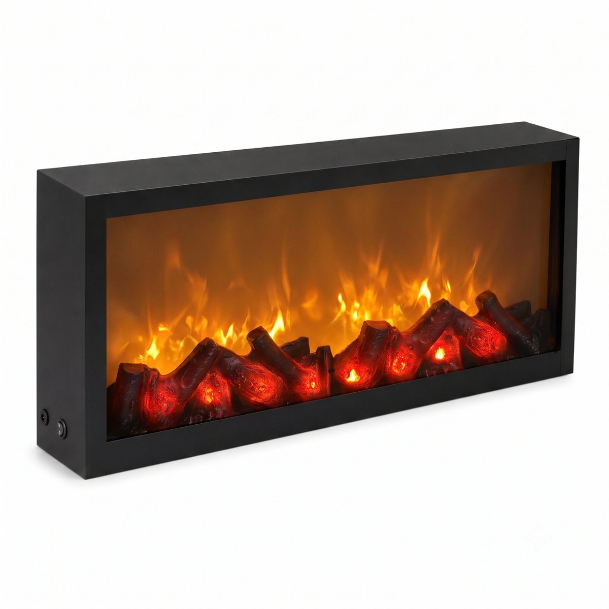 Decoratieve LED-haard, van metaal, 10 x 57 x 25 cm
