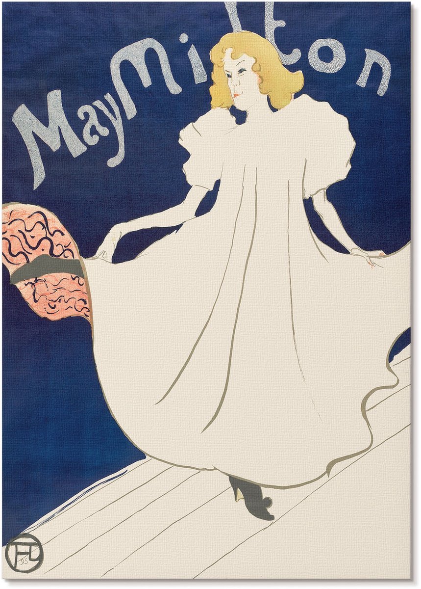 Tulup Polycanvas Wandposter - May Milton, Schilderen - A4 - Wit Poster - Rechthoek - Wandkunstwerk - Woonkamer, Slaapkamer, Kantoor - Klassiek