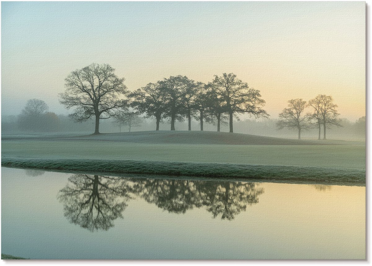 Tulup Polycanvas Wandposter - Zonsondergang, Fotografie - A1 - Oranje Poster - Rechthoek - Interieurdecoratie - Kantoor - Modern