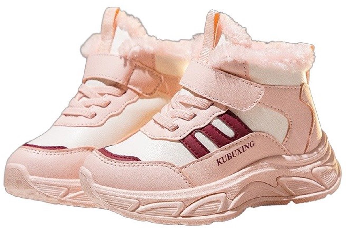 Currero Snowboots Meisjes Sneeuwlaarzen Kinderen Winterlaarzen Meisjes Gevoerde Winterschoenen Waterdicht Antislip Zool Warm Gevoerd Kinderlaarzen Roze