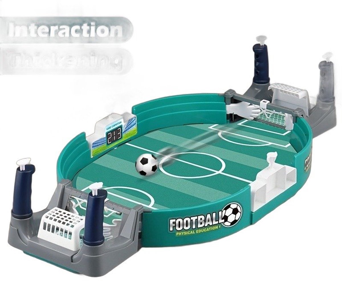 Currero Voetbalspel - Tafelvoetbal - Tafelvoetbalspel - Mini Voetbaltafel - Gezelschapsspel - Binnen en Buiten - Kinderen en Volwassenen - 5 Ballen