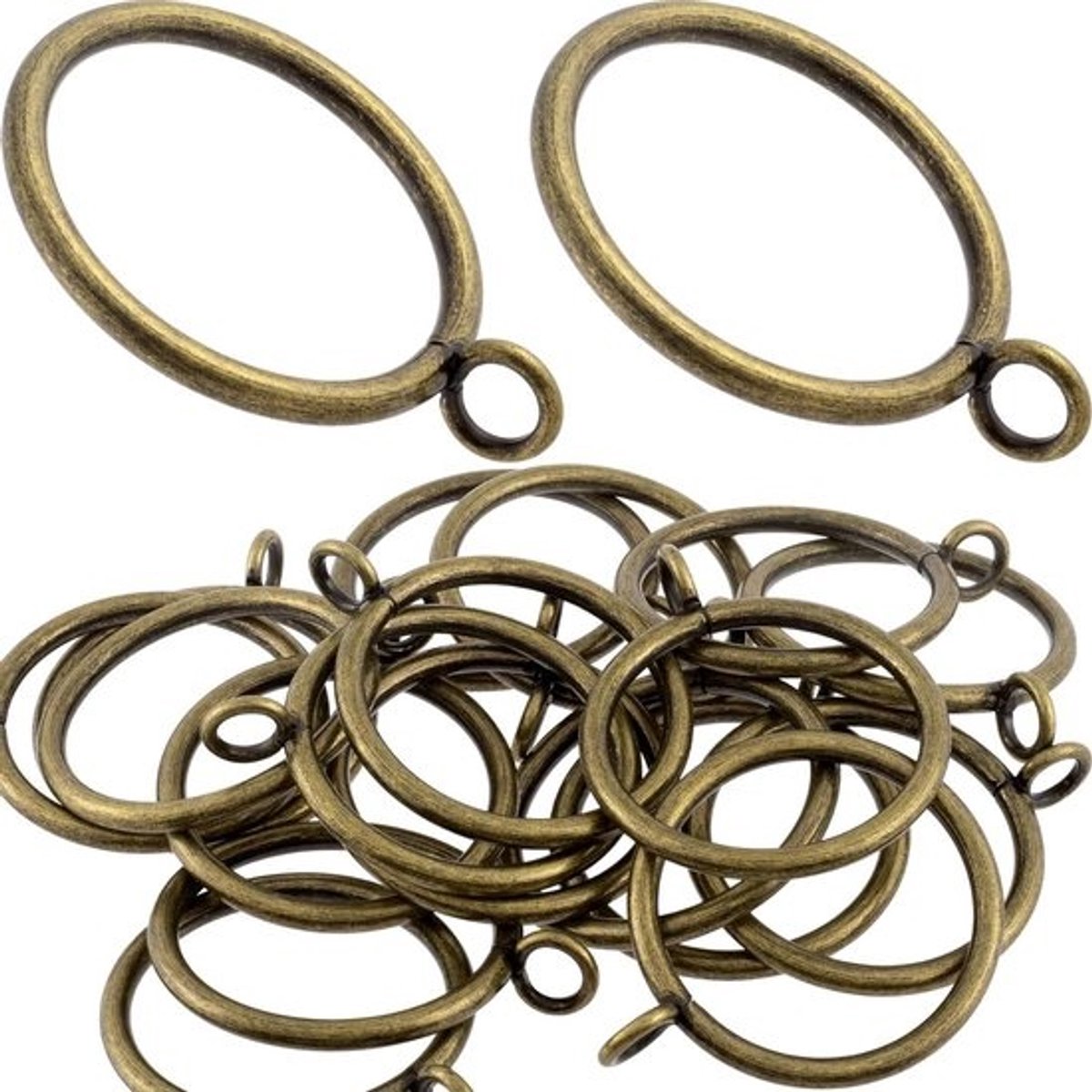 Gordijnringen Metaal - Ring Hangers - Gordijnen Ophangen - Robuust Ontwerp - 38 cm Binnendiameter - Brons