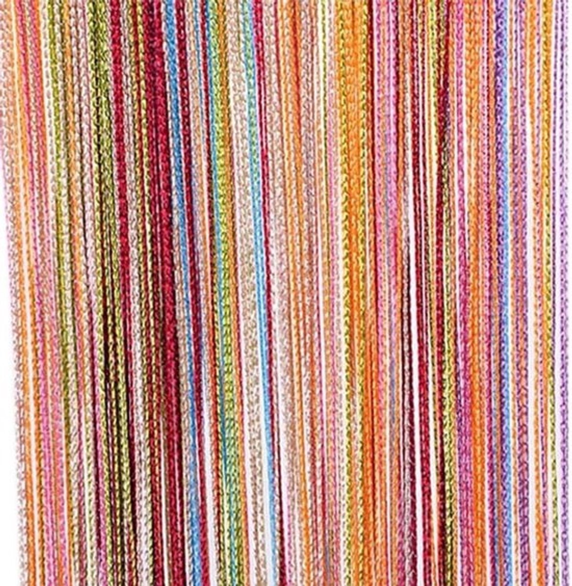Vliegengordijn Franjes - Deurgordijn Touw - Insecten Buiten Houden - Op Maat Te Knippen - 100 cm x 200 cm