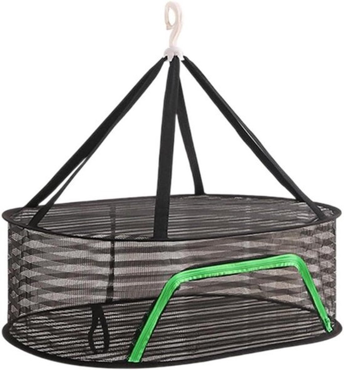 Opvouwbaar Droogrek - Hangnet Droger - Voedsel Drogen - Ademend Gaas - 40x60cm - Groen