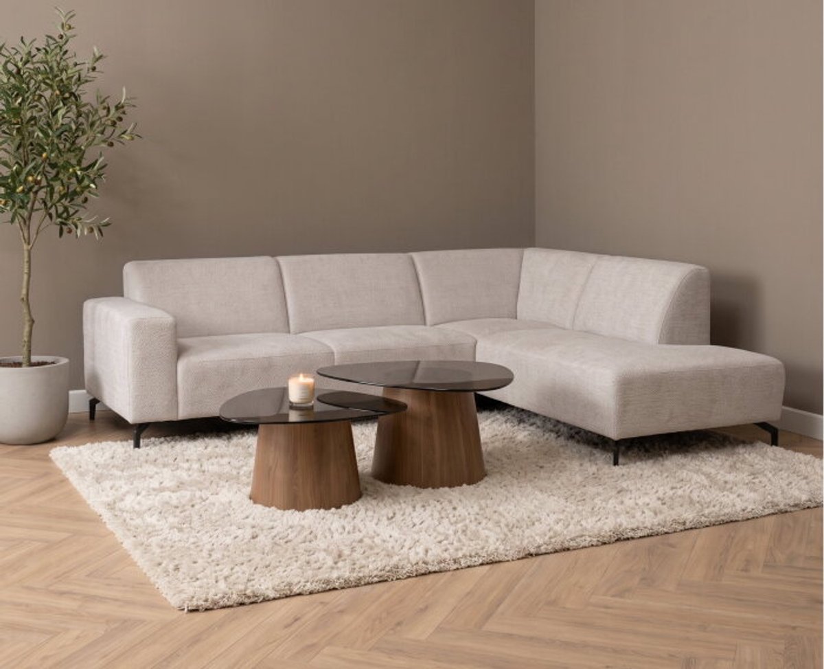 Hoekbank Milena Beige - Astra 3 – Ottomane Rechts – 274x210 cm