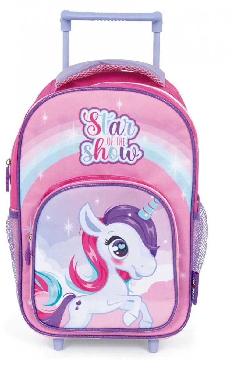 Arditex Zaska Unicorn 24x36x12 Cm 10.50l Rugzak Met Wielen Roze Kinderen