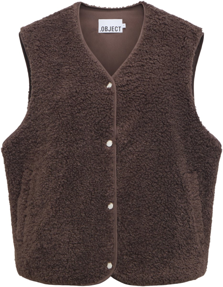 Object Gilet Objella Waistcoat Noos 23050726 Seal Brown Dames Maat - 42