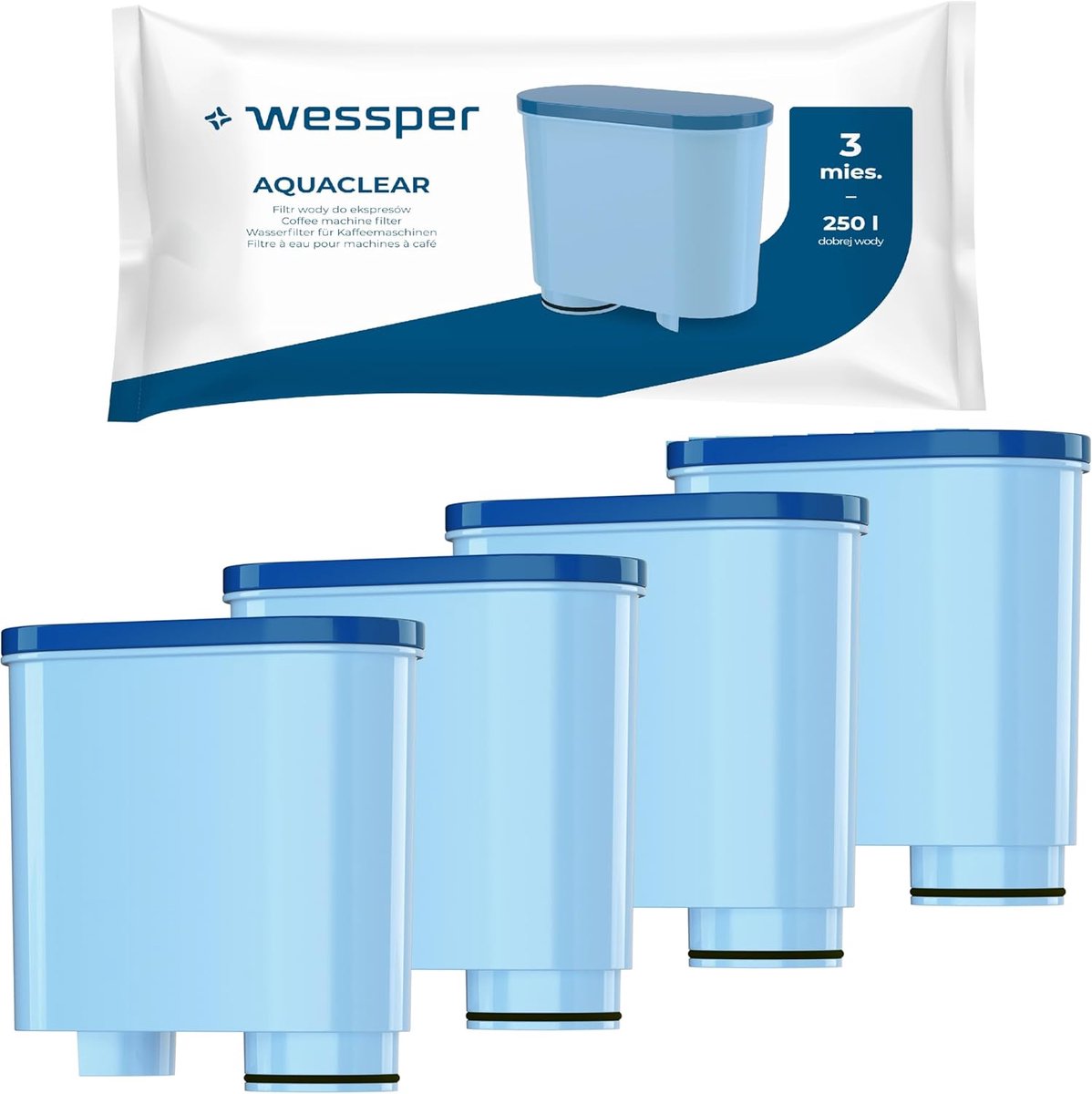 Waterfilter - Set van 4 - Geschikt voor Philips