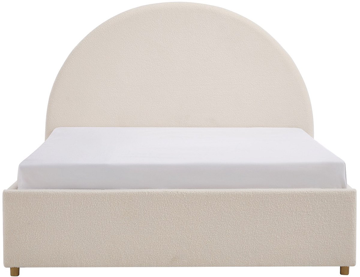 Vente-unique Bedframe stof crème 140 x 190 cm