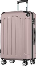 TRVLMORE Reiskoffer Middelgroot - 65x44x25 cm - 70L - Cijferslot - 4 Spinnerwielen 360° - Roségoud