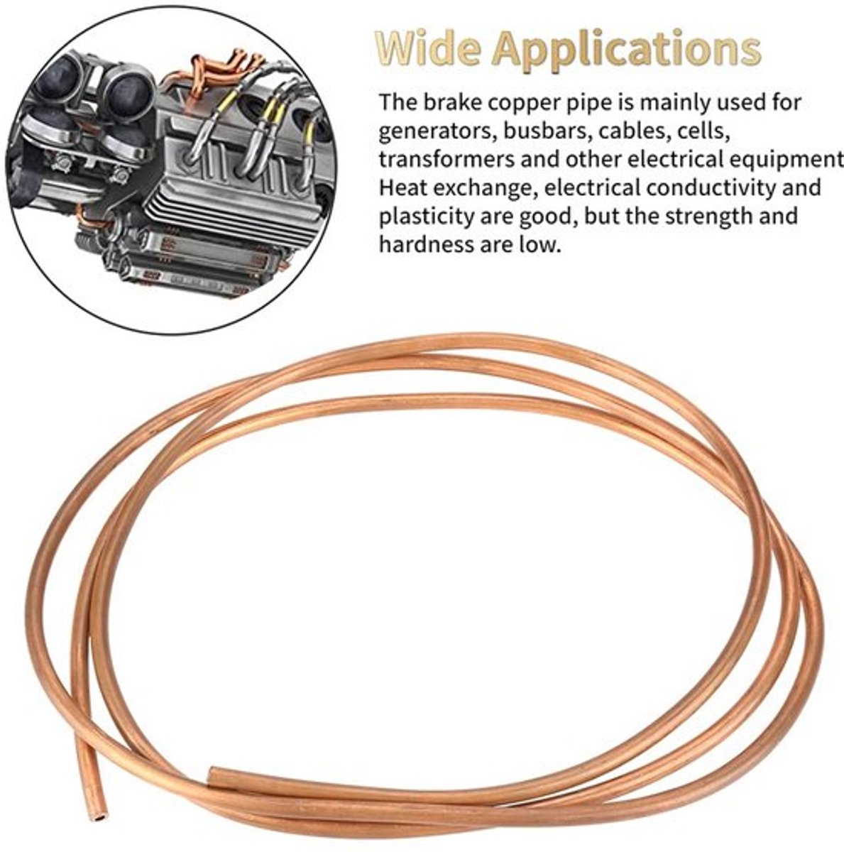 Allecto - Copper Tube - Copper Hose - Hoge kwaliteit - Koper - Brake - Voor