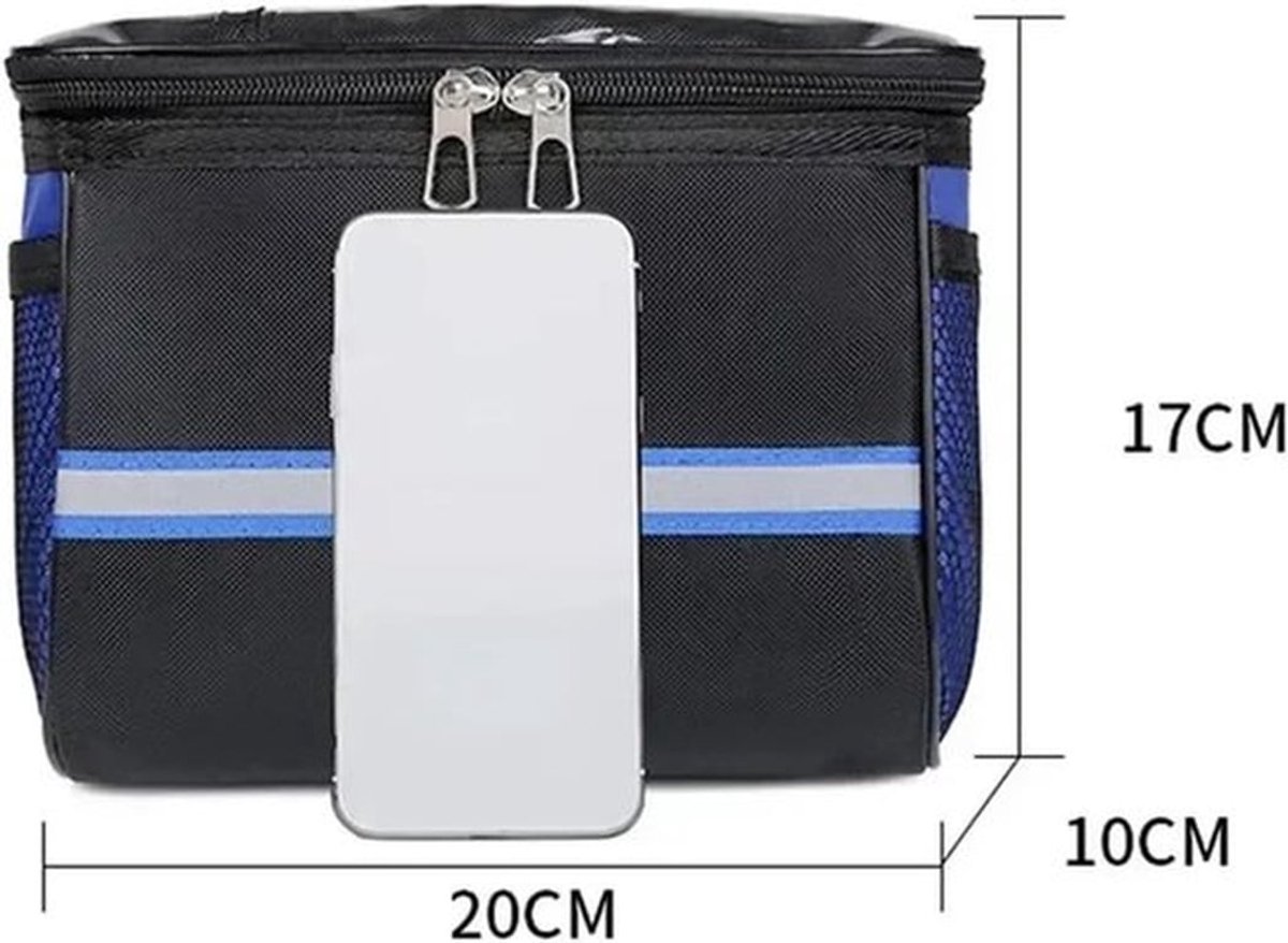 Fietstas Frame - Schouderorganizer - Fietsen Onderweg - Reflecterende Strip - 20 x 10 x 17 cm - Roze
