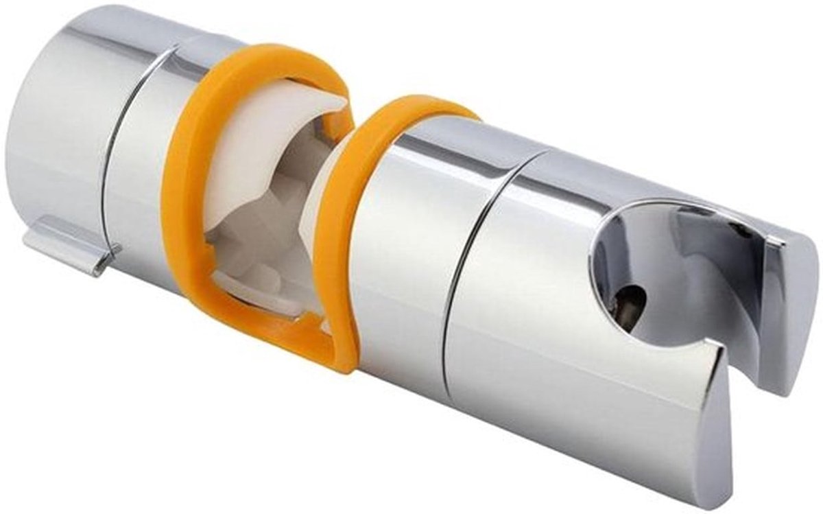 2-delige verstelbare handdouchehouder geschikt voor rails met een diameter van 18-25 mm, vervangende handdouchehouder - geel