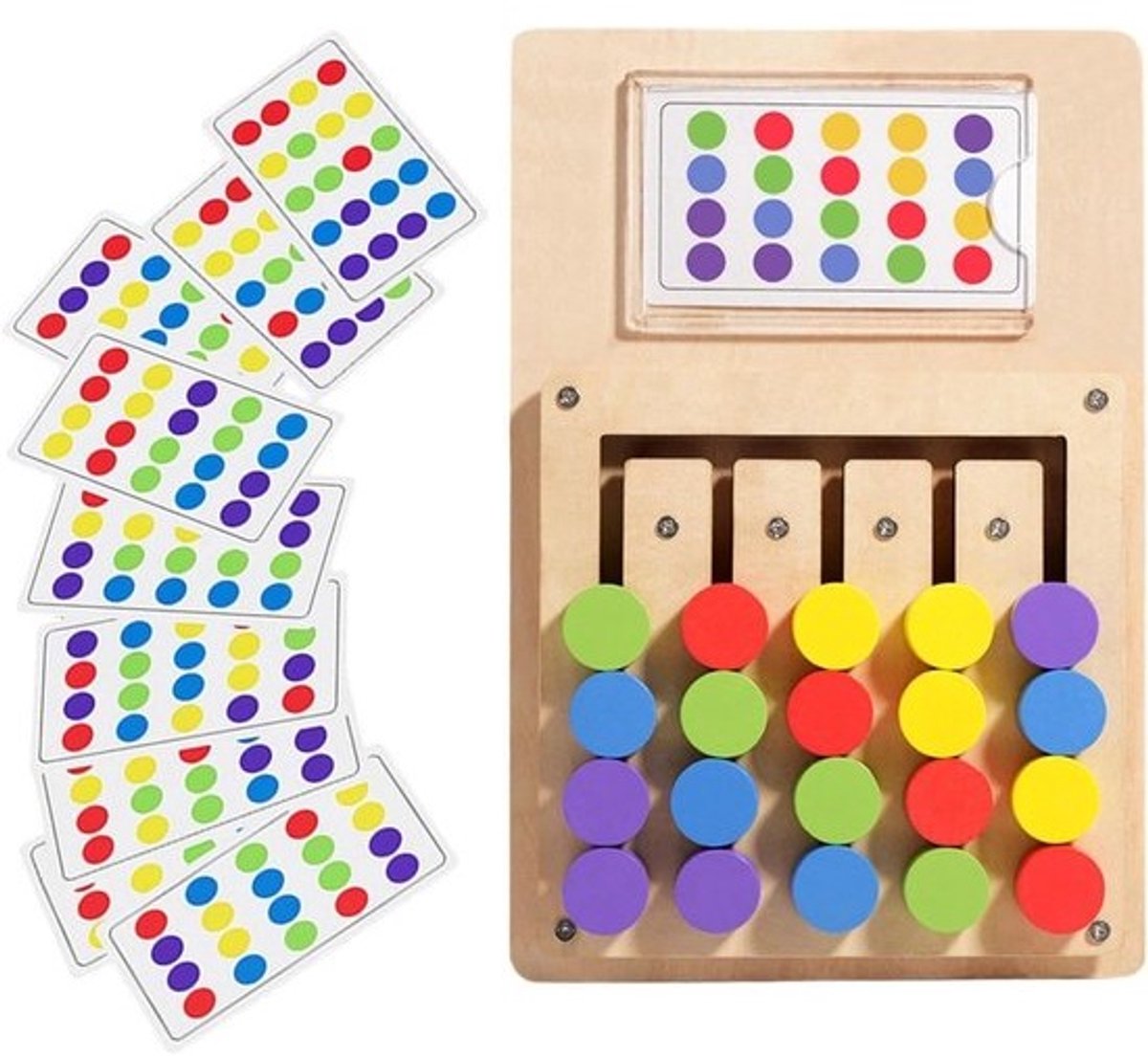 Kleur Sorteer Puzzel - Educatief Spel - Cognitieve Stimulatie - 24 Verschillende Modellen - 23 x 16 x 3 cm