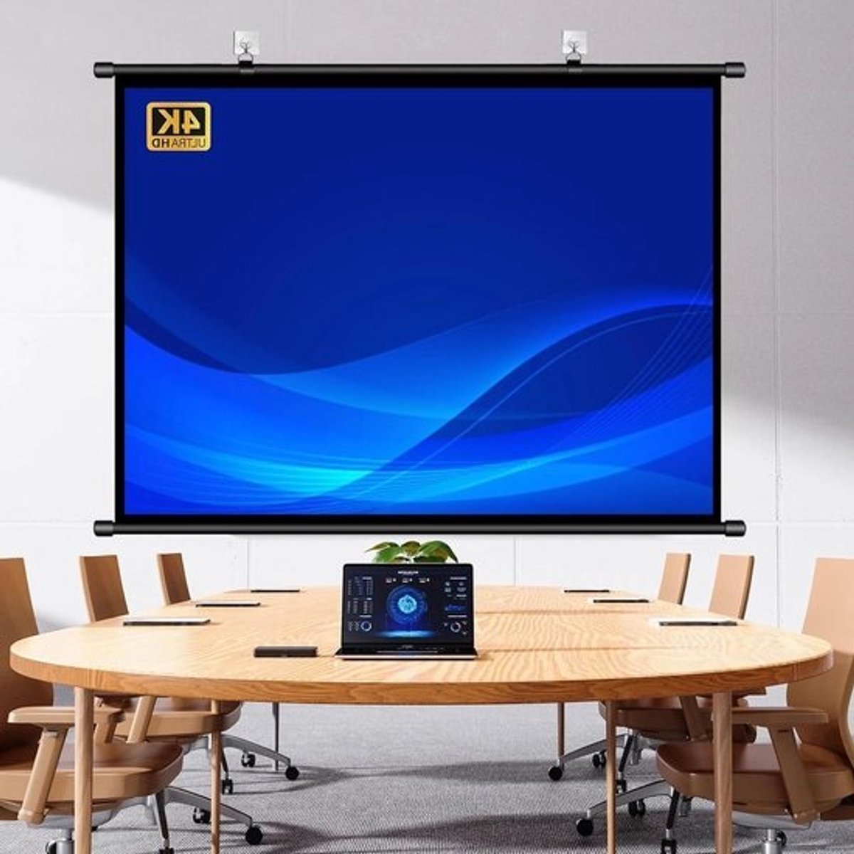 Projectiescherm - Scherm Projector - Home Cinema - Kreukvrij Polyester - 127 cm - Wit