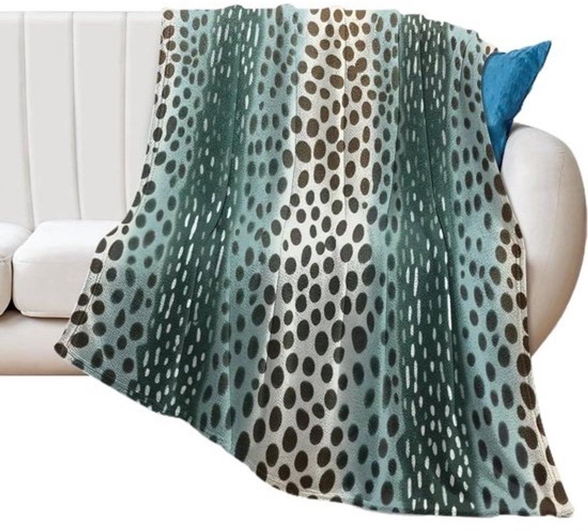 Deken Antilope Kastanje - Plaid Vachtpatroon - Bank en Bed - Super Zacht Flanel - 180x180cm - Veelkleurig