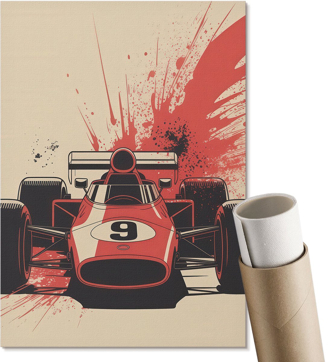 Coloray Polycanvas Poster - Moderne Architectuur, Fotografie - A2 - Zwart-wit Illustratie - Rechthoek - Muurdecoratie - Woonkamer, Slaapkamer, Kantoor - Modern