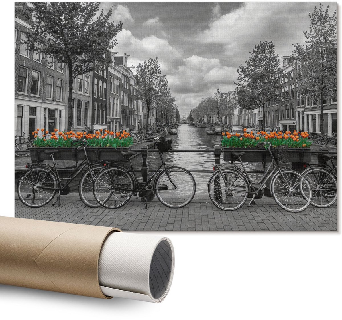 Coloray Polycanvas Wandposter - Sneeuwbol Krakau, Illustratie - A1 - Blauw Wanddecoratie - Rechthoek - Wandkunstwerk - Slaapkamer - Modern