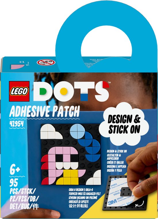 LEGO 41954 DOTS Zelfklevende patch, DIY Speelgoed om Gepersonaliseerde Stickers mee te Maken, Creatief Cadeau voor Meisjes en Jongens