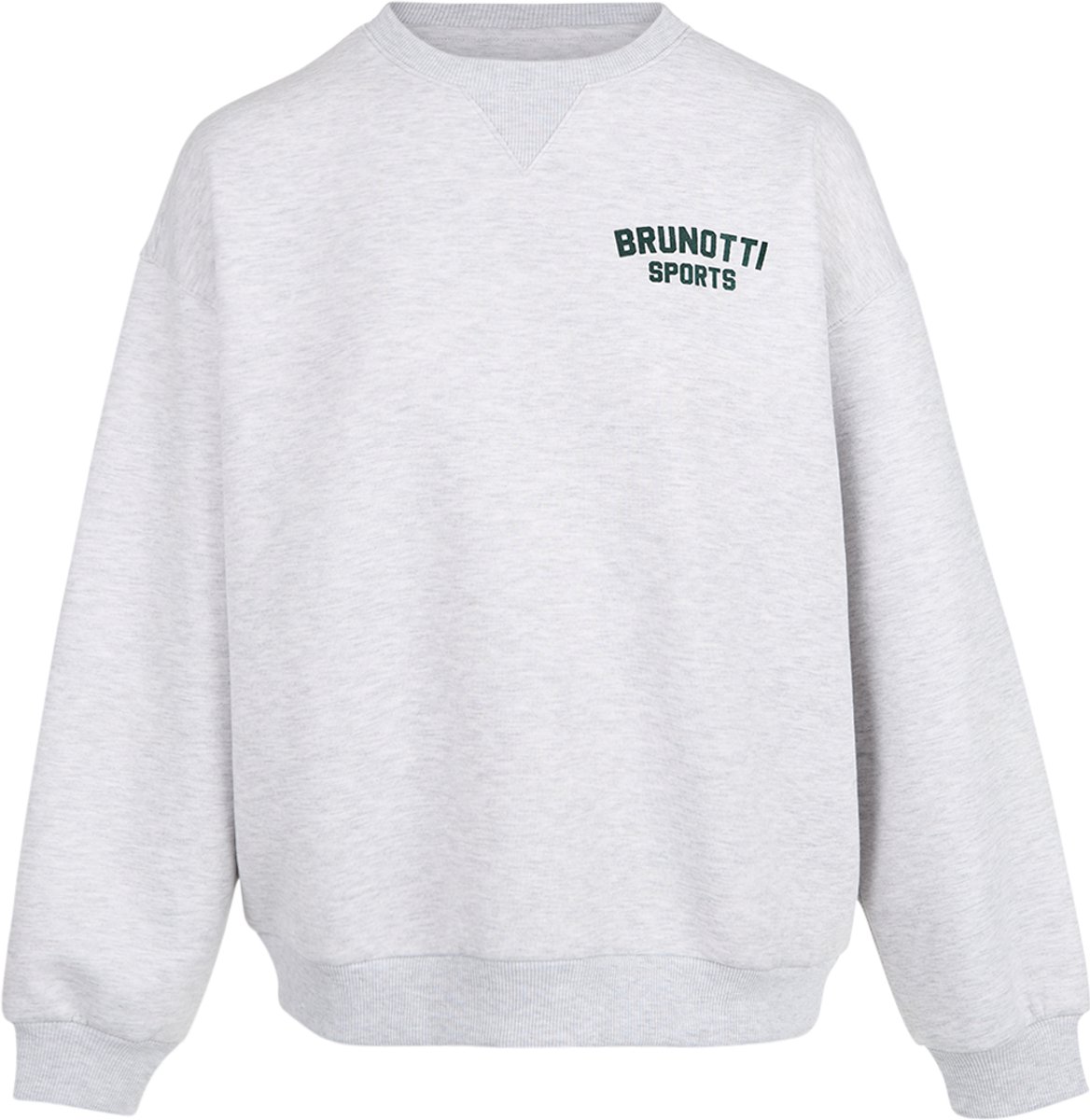 Brunotti - Almy Sweater Dames - Grey Melee - Trui - Crewneck - Loose fit - Rib Details - XL