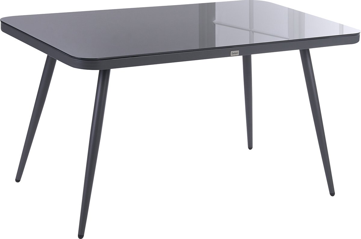 LIPARI - Tuintafel - Donkergrijs - 80 x 140 cm - Aluminium