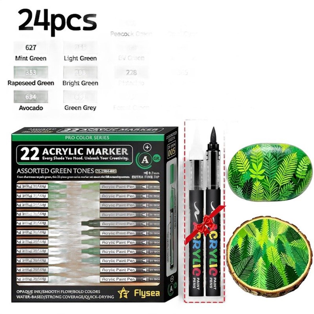 Currero Aquamarkers - Twinmarkers - Brushpennen - Stiften - Markeerstiften Op Waterbasis - Dual Tip - Tekenen En Kleuren - 24 Stuks