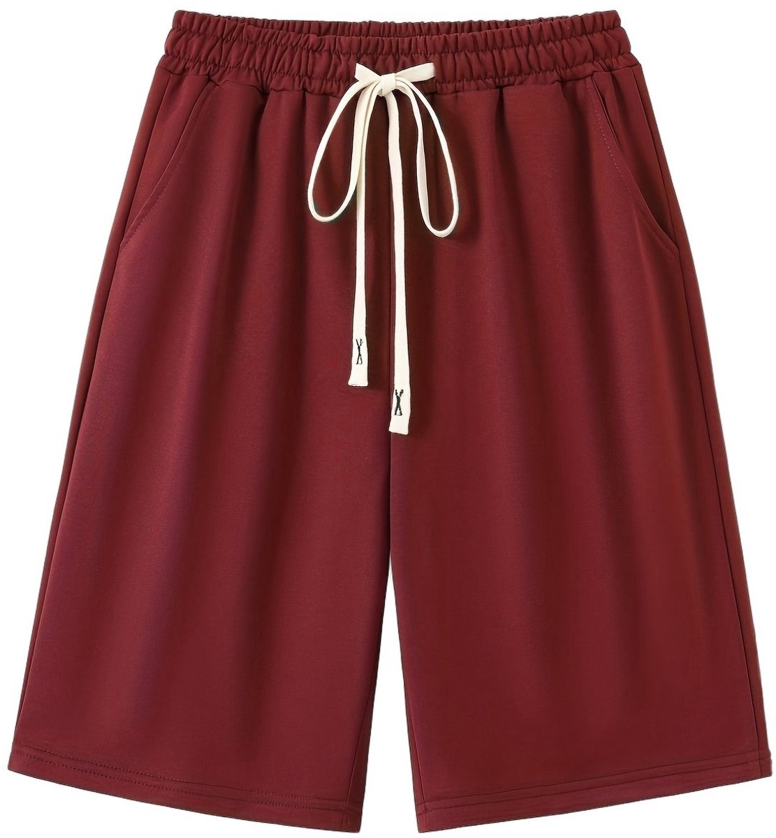 Currero Jorts Dames Jeans Short Korte Spijkerbroek Baggy Fit – Cargo Short Zomer Grote Maten Bordeauxrood