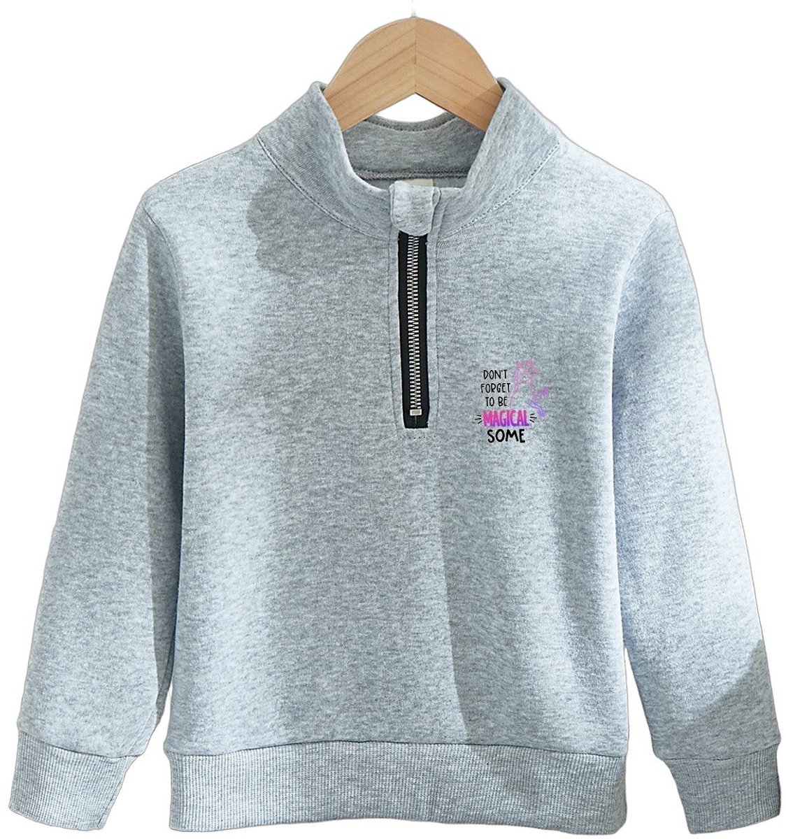 Currero Quarter Zip Meisjes Sweater Met Rits Jumper Quarterzip Hoodie Meisje Warme Trui Vest Lang Coltrui 5 Jaar Grijs
