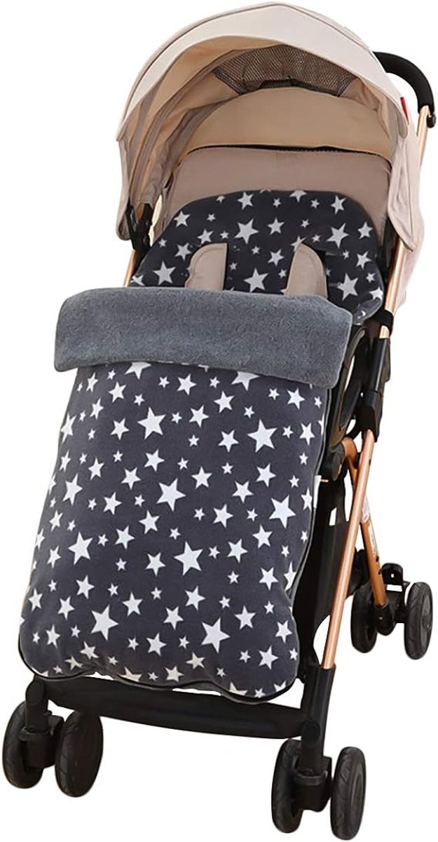 Universele premium kinderwagenvoetzak, met fleecevoering, voor kinderwagens, wandelwagens en buggys