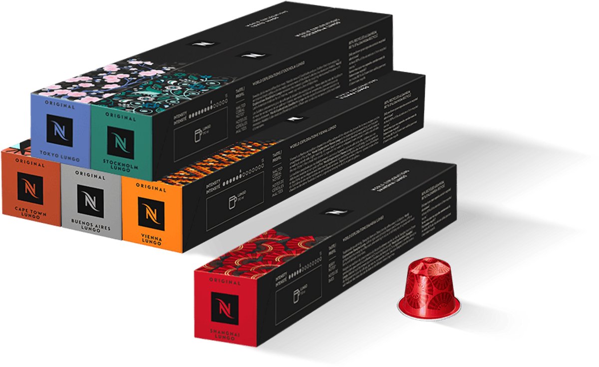 Nespresso - Original - Lungo Pakket - 60 capsules (10 capsules gratis)