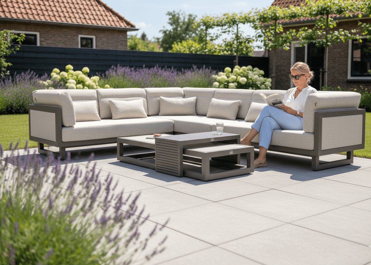 Apple Bee Santorini Lounge Set 5-Piece No. 1 - Right Long - Upholstered