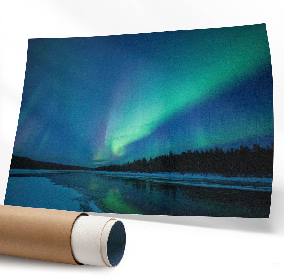 Coloray Polycanvas Wandposter - Kleurrijke Abstractie, Illustratie - 594 x 840 mm - Blauw Poster - Rechthoek - Interieurdecoratie - Kantoor - Modern
